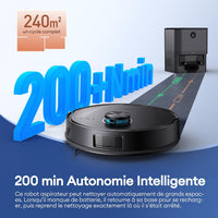 Aspirateur robot laveur 3 en 1 -ultra puissante 10000Pa Longue autonomie