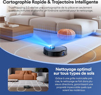 Aspirateur robot laveur 3 en 1 -ultra puissante 10000Pa Longue autonomie