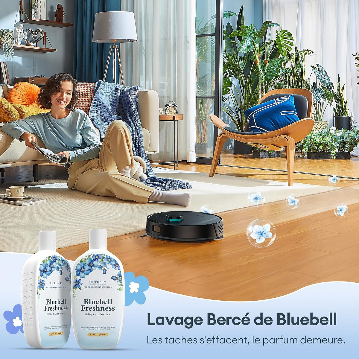 Aspirateur robot laveur 3 en 1 -ultra puissante 10000Pa Longue autonomie