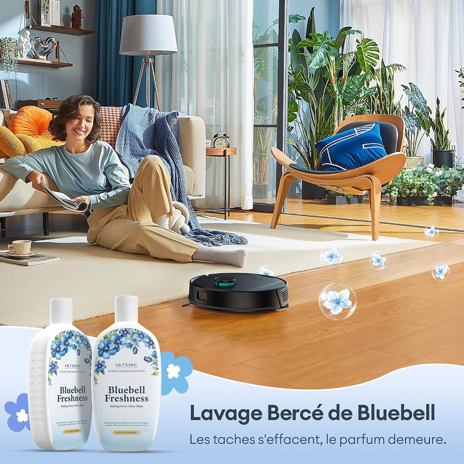 Aspirateur robot laveur 3 en 1 -ultra puissante 10000Pa Longue autonomie