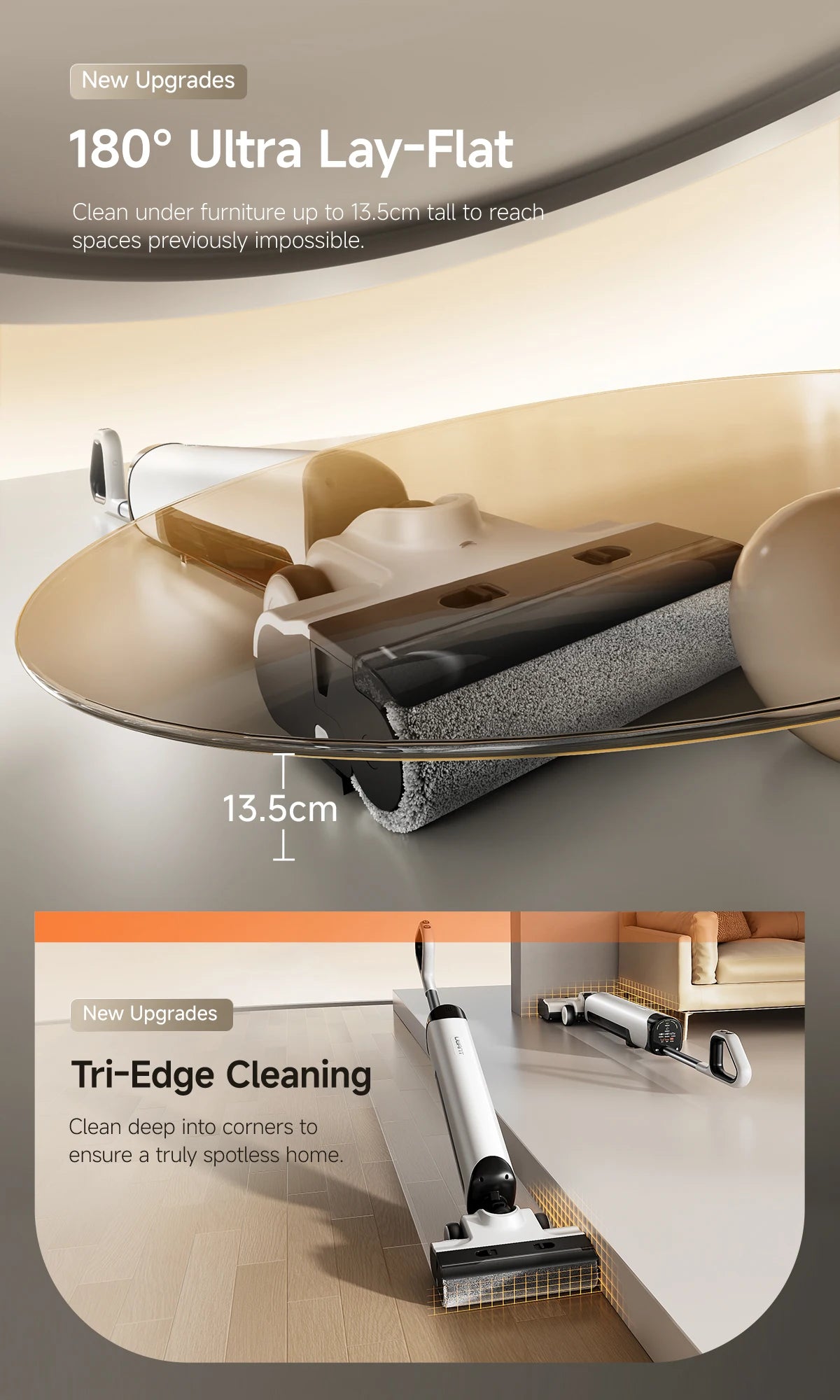 Robot aspirateur Laveur 10,000Pa avec Station sans Sac Vidage Automatique,