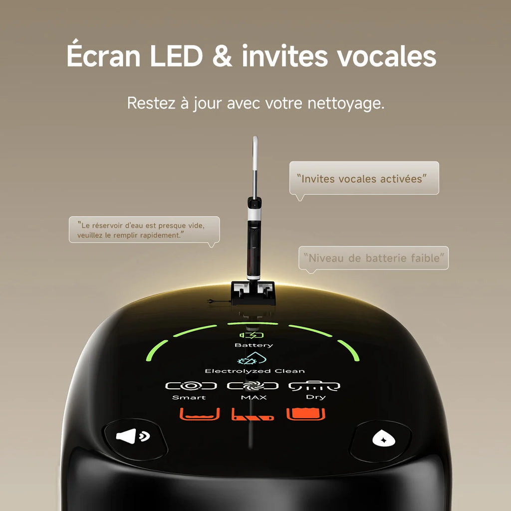 Robot aspirateur Laveur 10,000Pa avec Station sans Sac Vidage Automatique,