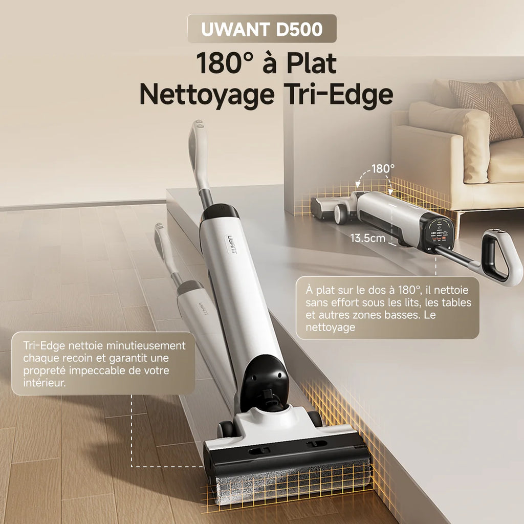 Robot aspirateur Laveur 10,000Pa avec Station sans Sac Vidage Automatique,