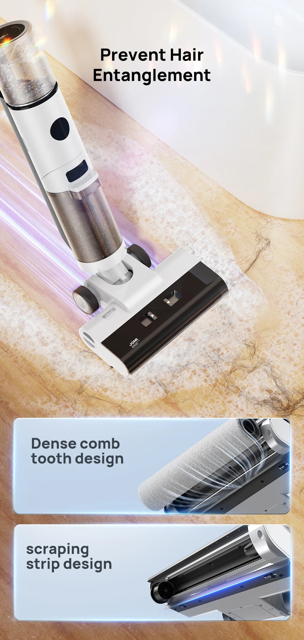 Aspirateur laveur 2-en-1 Aspiration ultra puissante de 9000Pa