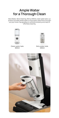 Aspirateur laveur 2-en-1 Aspiration ultra puissante de 9000Pa