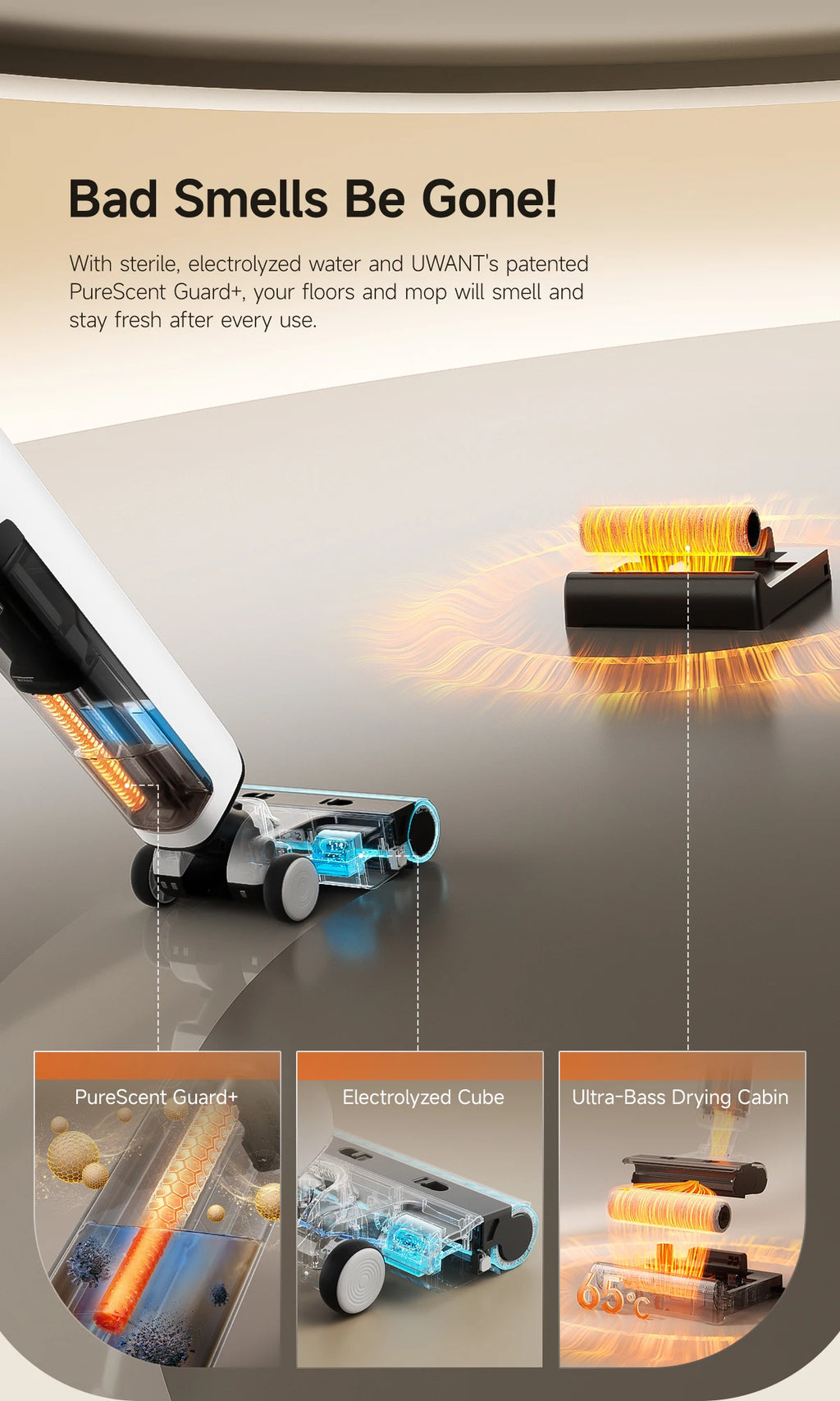 Robot aspirateur Laveur 10,000Pa avec Station sans Sac Vidage Automatique,