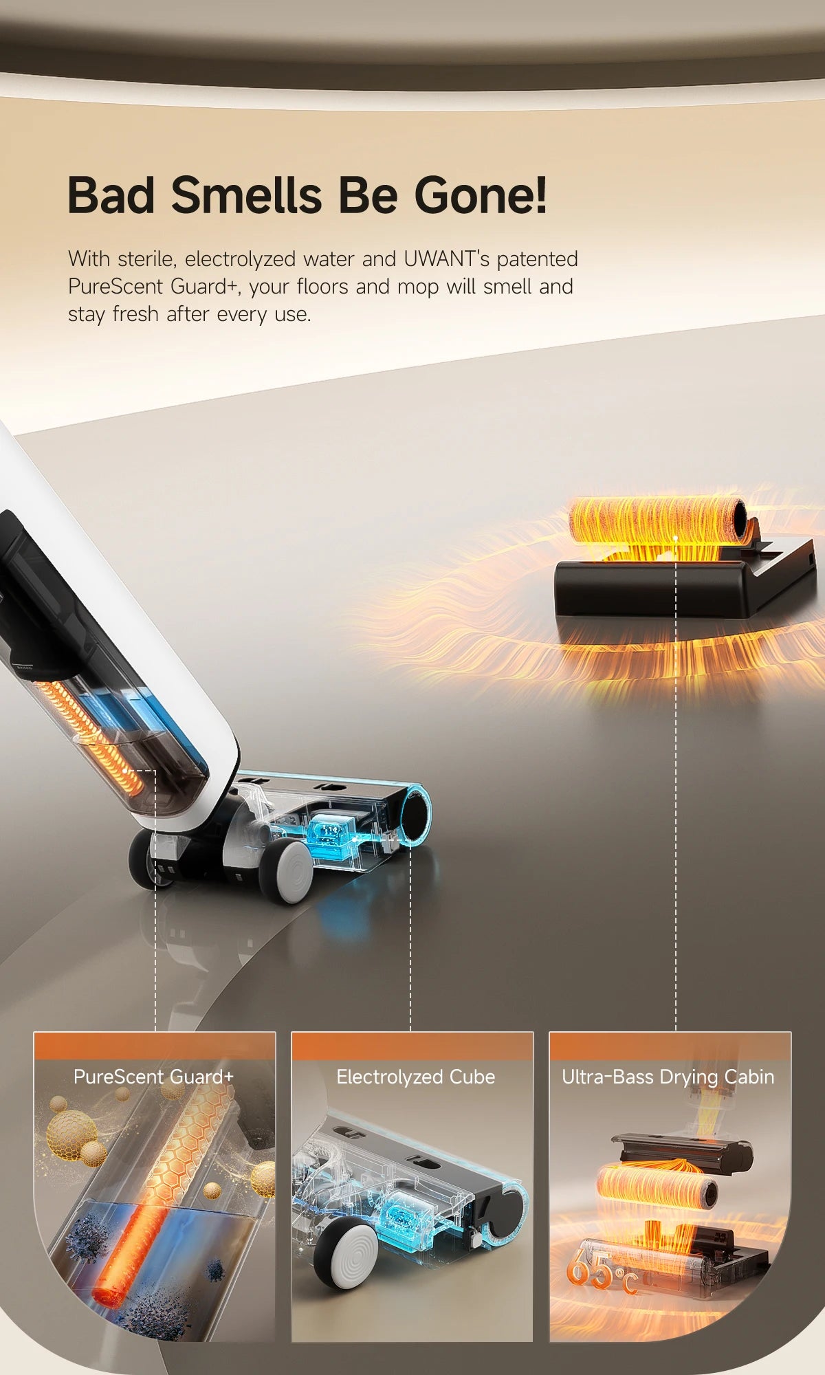 Robot aspirateur Laveur 10,000Pa avec Station sans Sac Vidage Automatique,