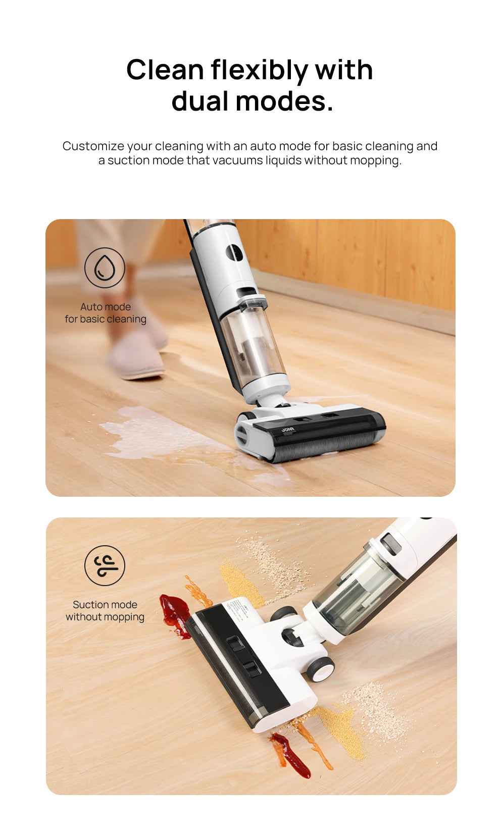 Aspirateur laveur 2-en-1 Aspiration ultra puissante de 9000Pa